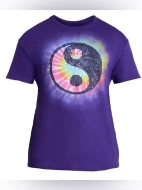 Humor Men's and Big Men's Yin Yang Tie Dye Graphic Tee